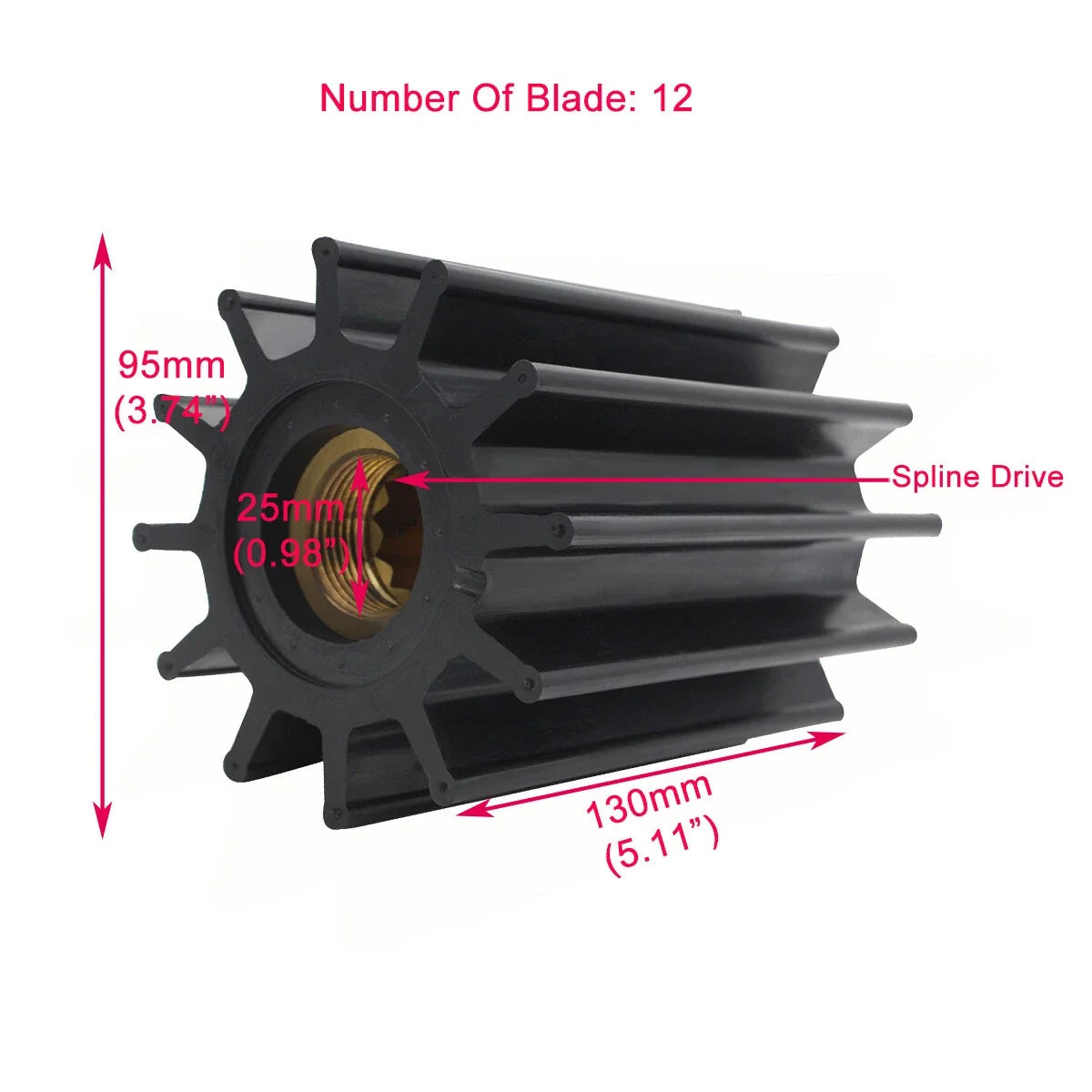 Water Pump Impeller for Johnson F95 Series Pumps (09-820B)