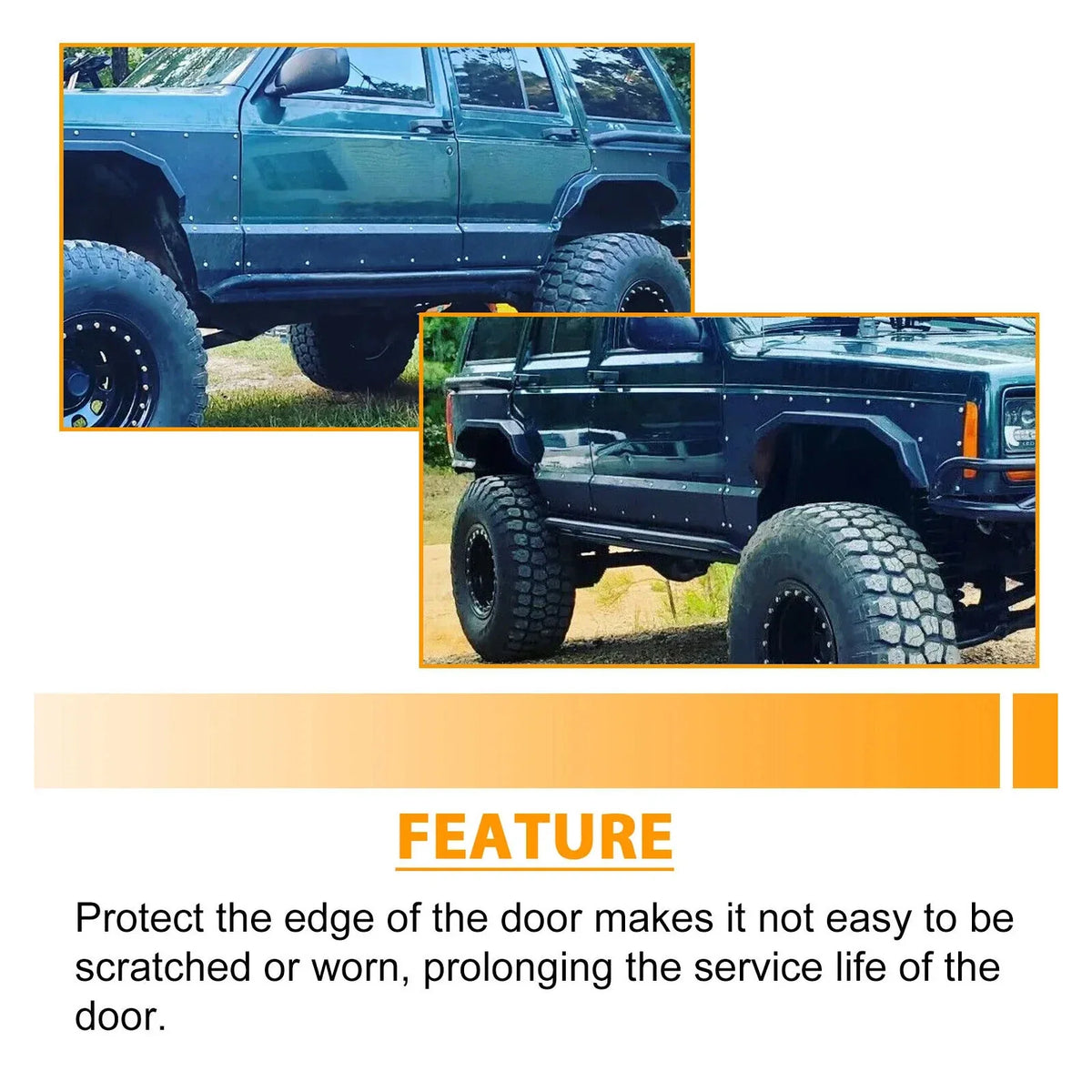 Side Panel Armor for Lower Door on Jeep Cherokee XJ 1984–2001