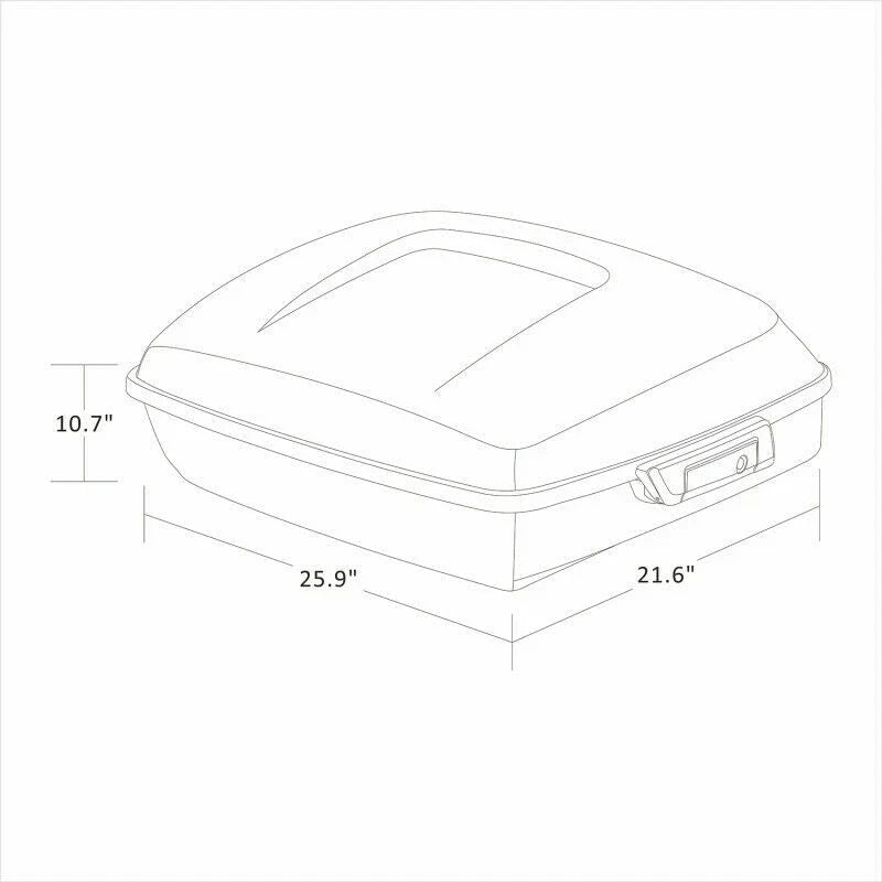 Trunk Backrest Pad Mount Rack Docking Kit for Harley Fat Boy (2008–2016)