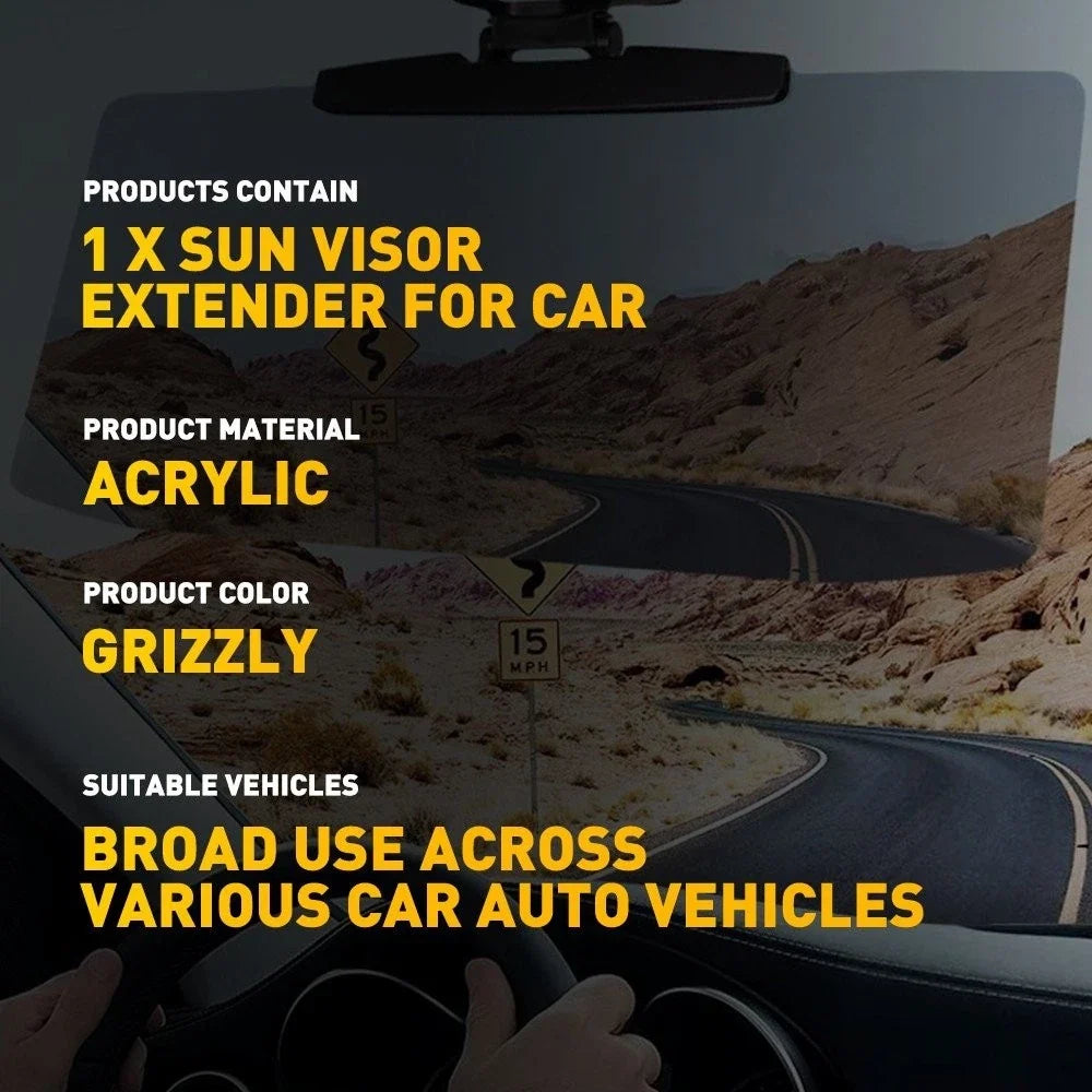 Sun Visor Extender for Car (Anti-Glare Clip-On)