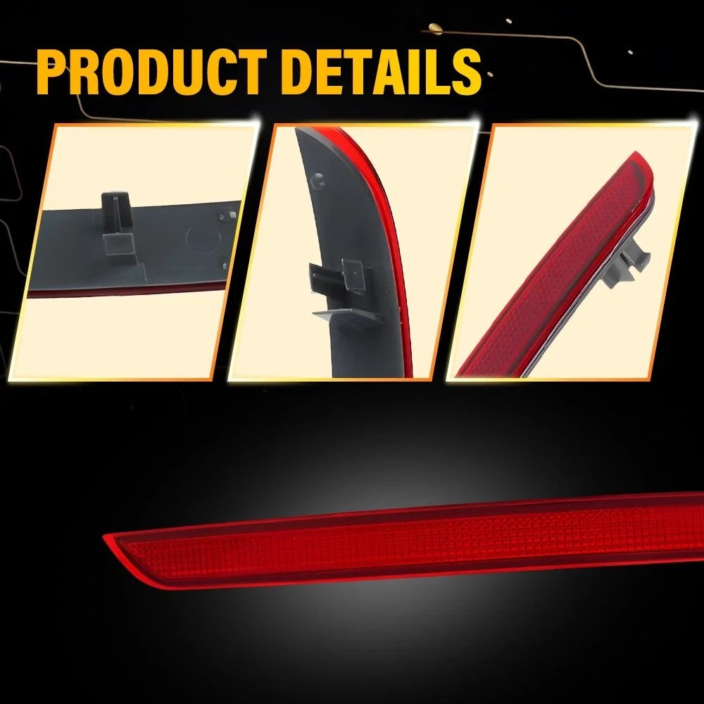 2X Rear Bumper Reflector for Mercedes Benz W166 ML350 ML550 (2012–2015)