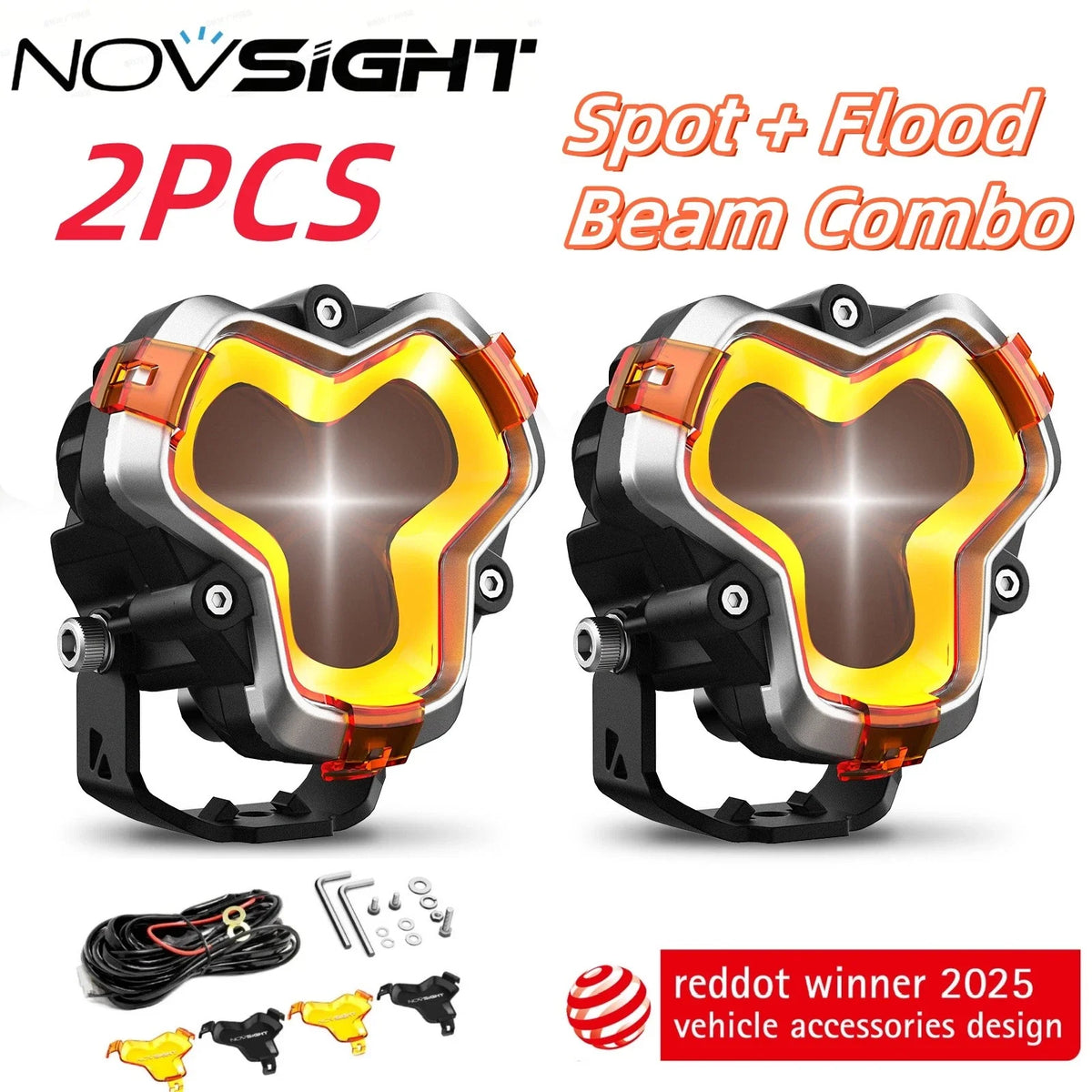 2X NOVSIGHT 3" LED Work Pod Lights for Off Road Use