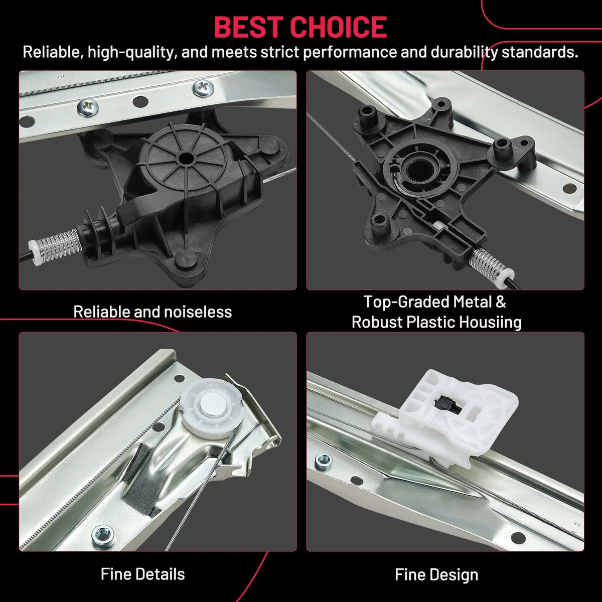 Front Driver Side Window Regulator for Town & Country 2008-2016