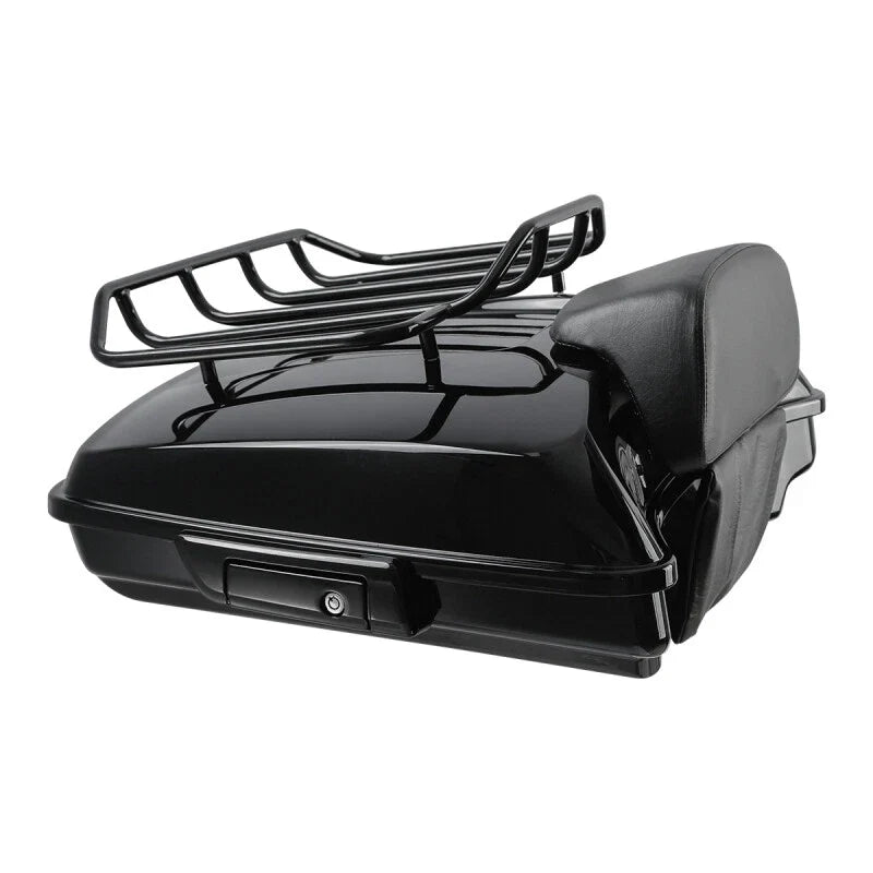 Trunk Backrest Mount Rack Black Razor for Harley Electra Glide 1997-2008