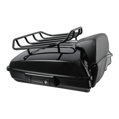 Trunk Backrest Mount Rack Black Razor for Harley Electra Glide 1997-2008