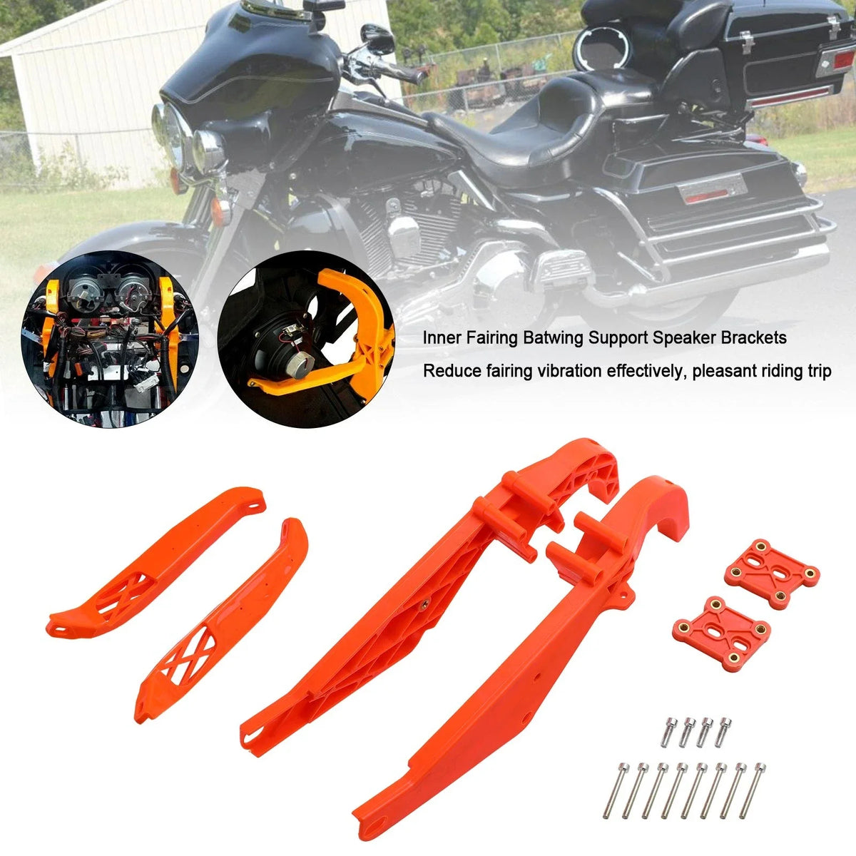 Speaker Brackets for Inner Fairing Batwing on Harley Electra 1996-2013