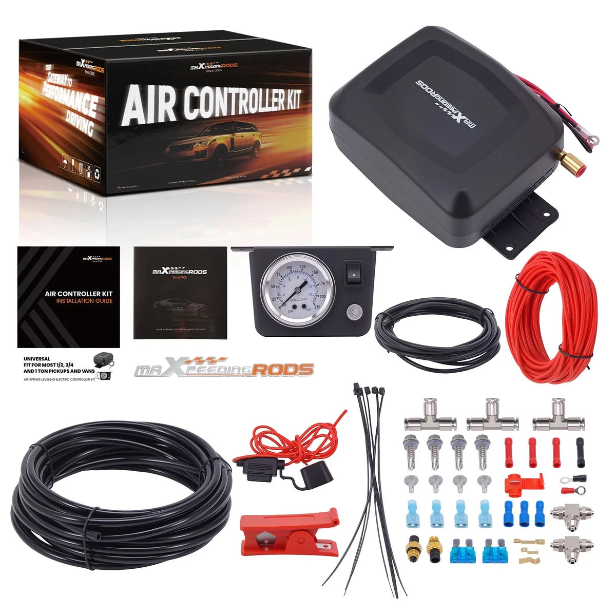 Air Shock Compressor Springs Controller Kit for Vans Pickups