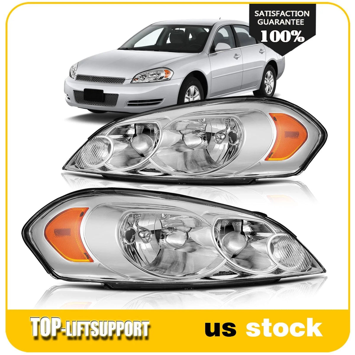 Headlight Assembly for Chevy Impala, Monte Carlo (2006–2013)