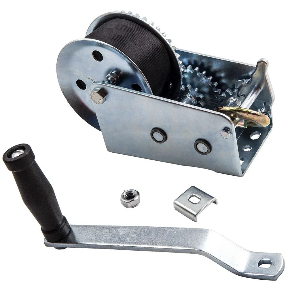 2X Hand Winch for ATV Trailer Boat (2000 lbs)