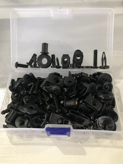 Fairing Kit and Bolts in Glossy Black ABS for Kawasaki Ninja 400 (2018–2023)