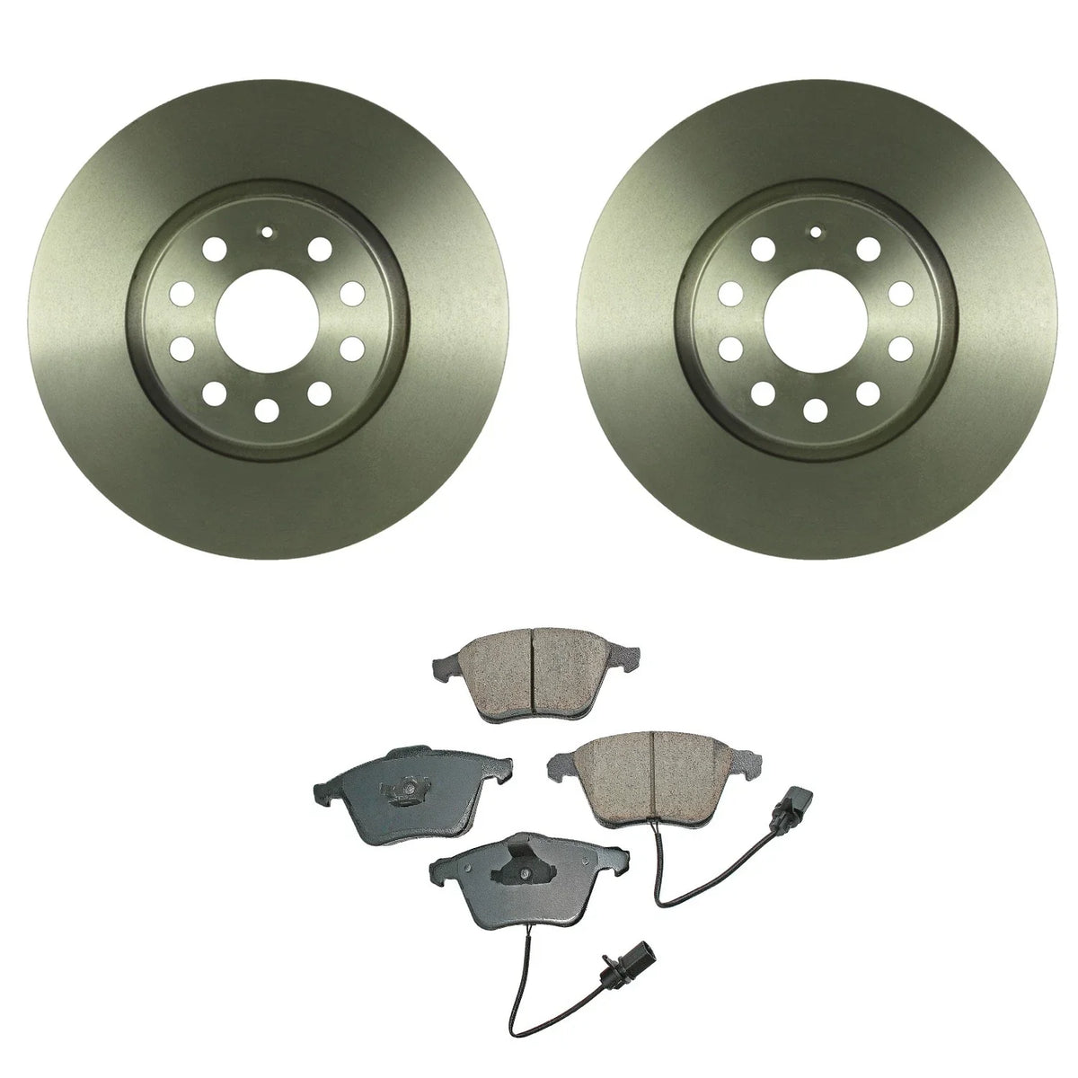 Set of 4 Bosch QuietCast Rotors & Akebono EURO Ceramic Pads for A3 Eos (2006–2016)