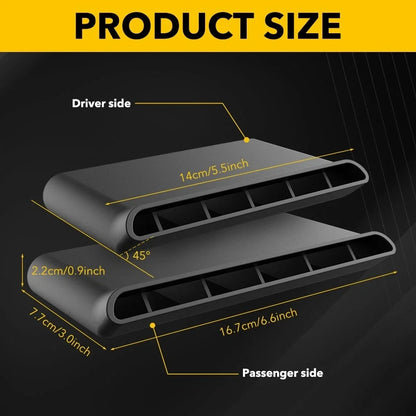 2-Piece Rear Passenger Air Deflectors for Silverado Sierra 2014-2019