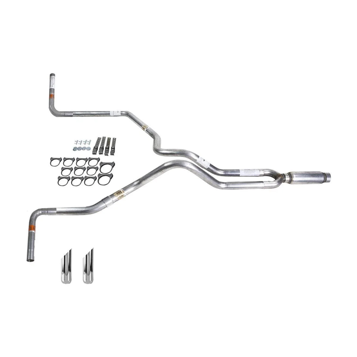 Dual Exhaust System for F150 (1987–1994) - Glass Pack Muffler, Side Exit