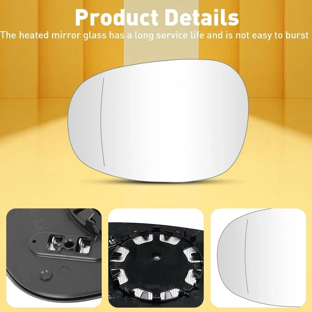 LH Heated Mirror Glass for BMW 335i 135i 128i Left Side (2007-2013)