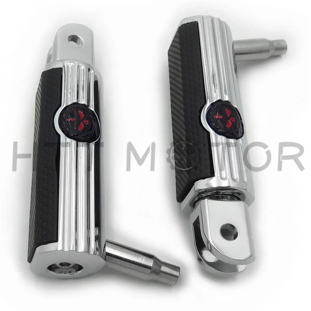 Defiance Skull Footpegs for Harley FXBB FXBR FXBRS FXLR 2018–Present