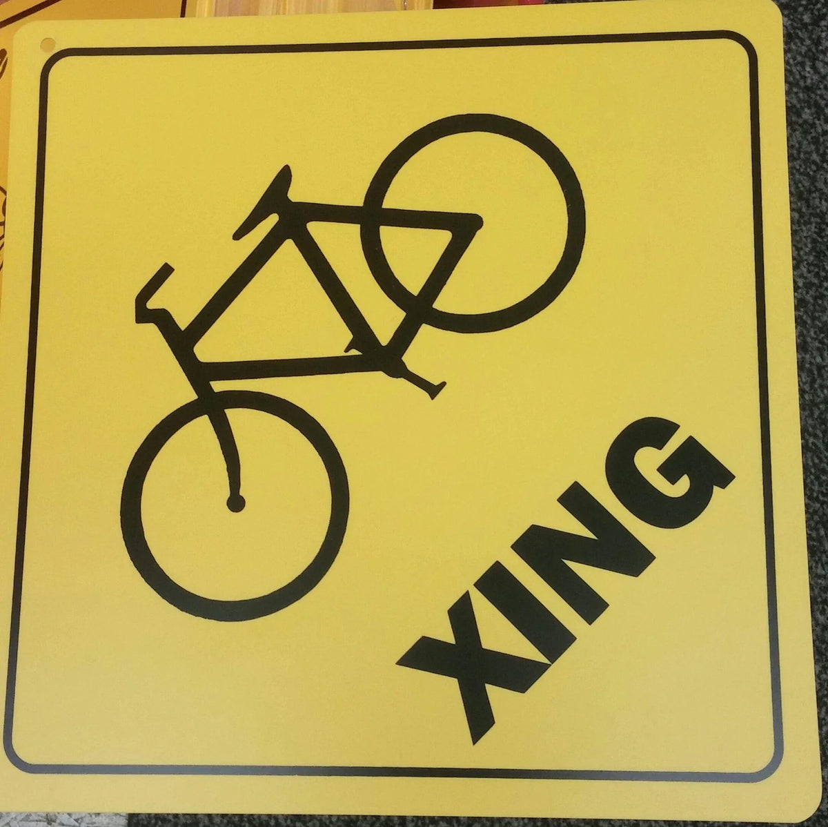 Caution Plastic Sign for Bicycle (10 Speed, 2 Wheel)