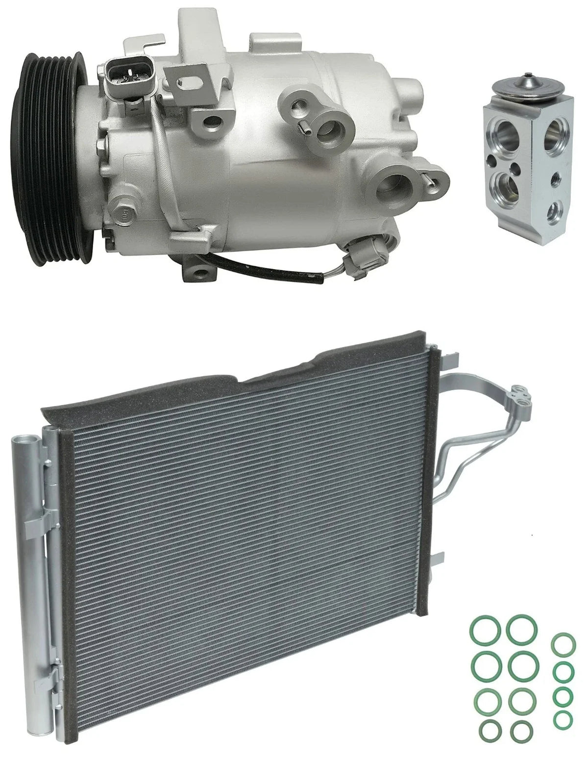 AC Compressor Kit With Condenser for Kia Forte 2.0L (2017–2017)