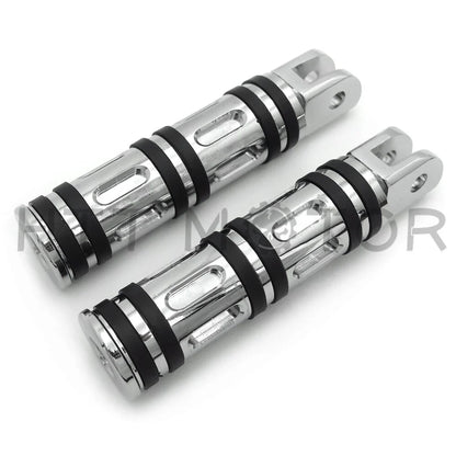 2018-2023 Harley FXBB FXBR FXBRS FXLR Chrome Edge Cut Footpegs
