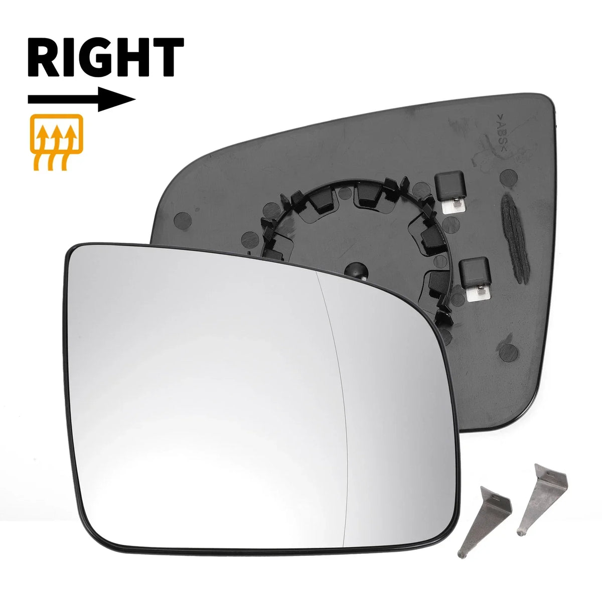 White Right Side Heated Mirror Glass for Mercedes Viano 2010-2020