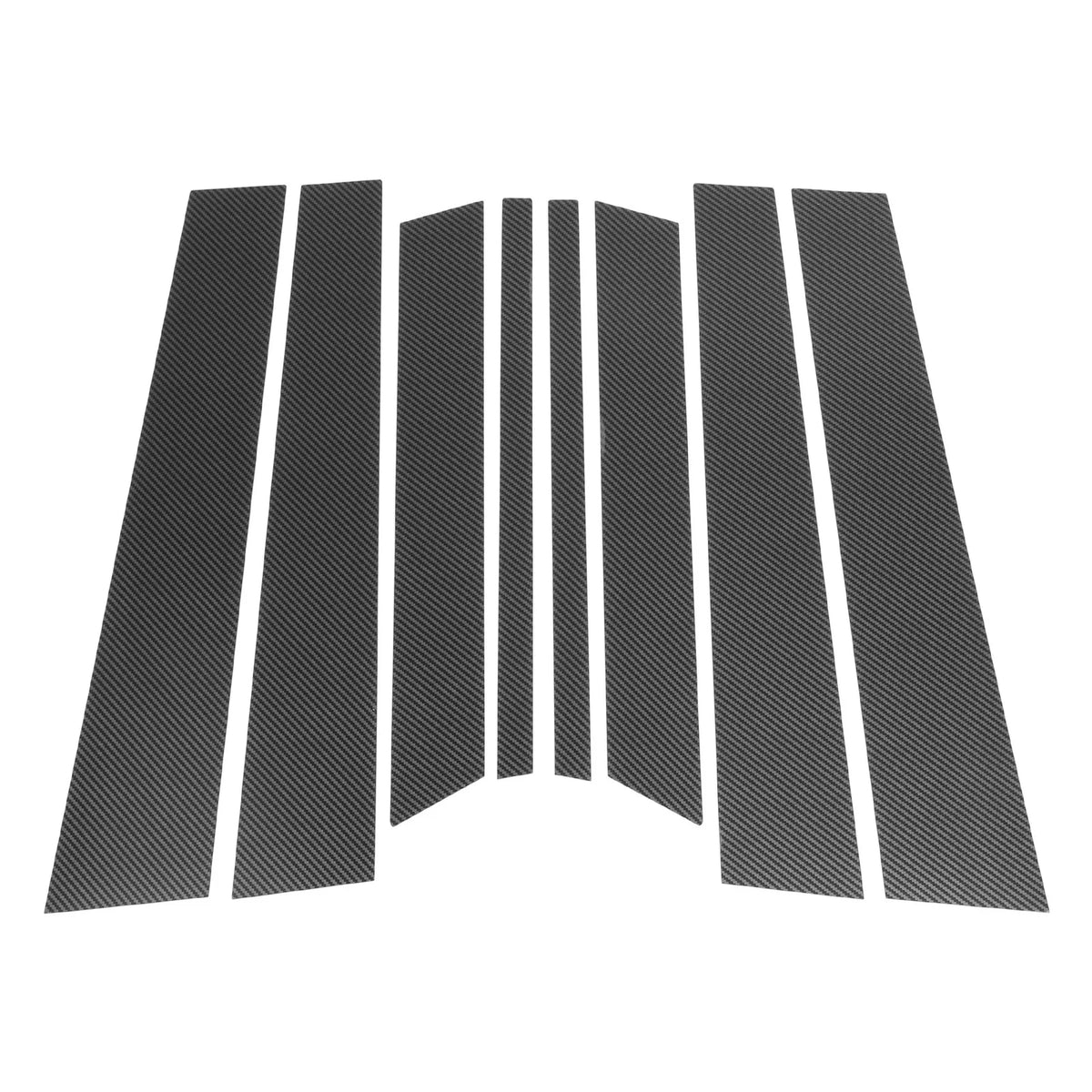 8 Pcs Door Pillar Window Trim for Ford Territory (2004–2016) Carbon Fiber