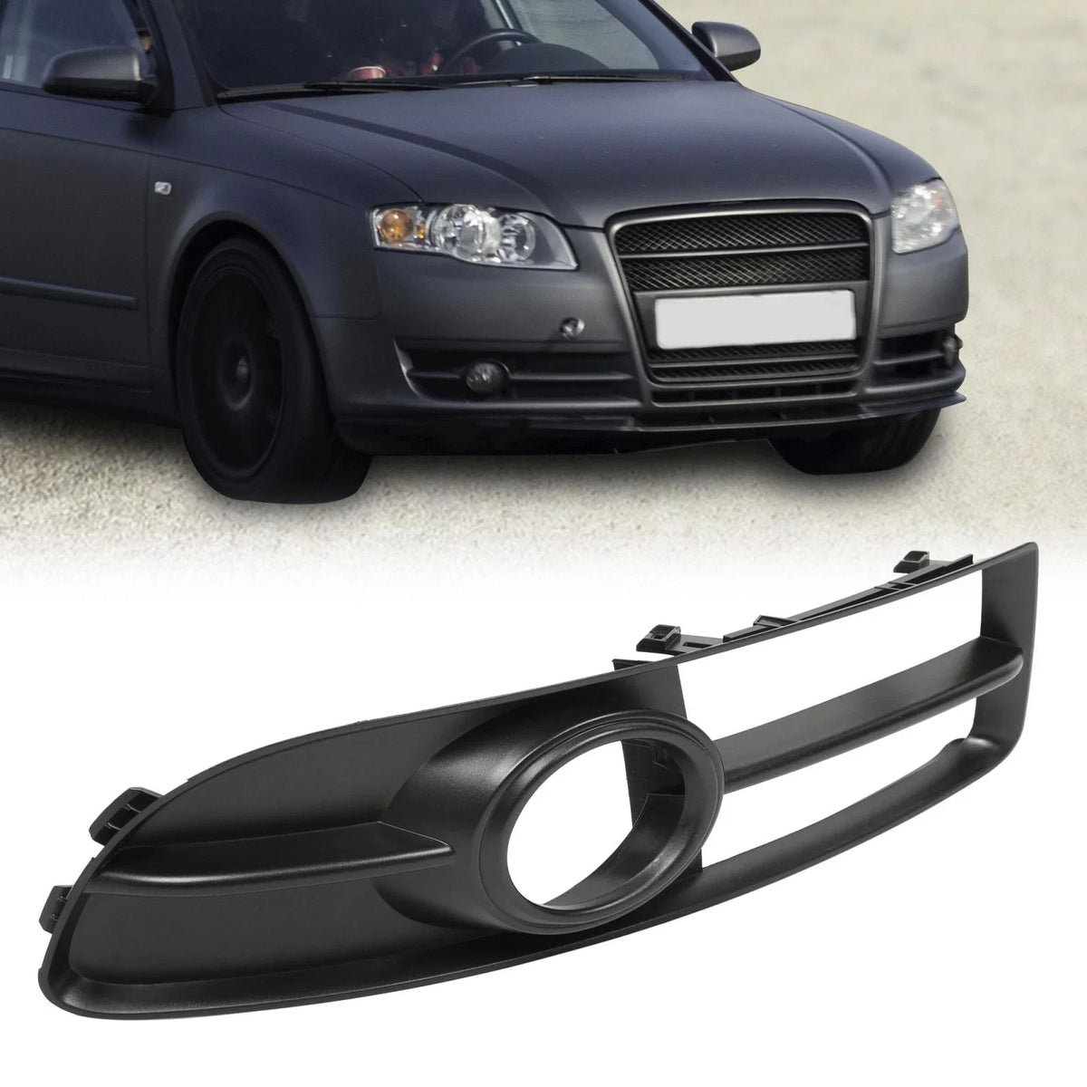 Right Side Fog Light Grille Cover 8E0807682F for Audi A4 B7 (2005–2009)