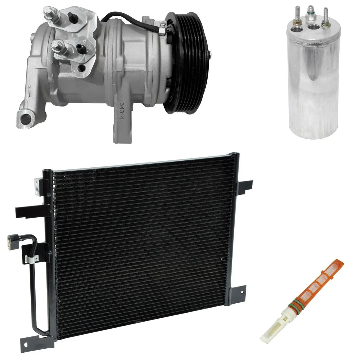 AC Compressor Kit with Condenser for Dodge Dakota 3.7L (2004–2004)