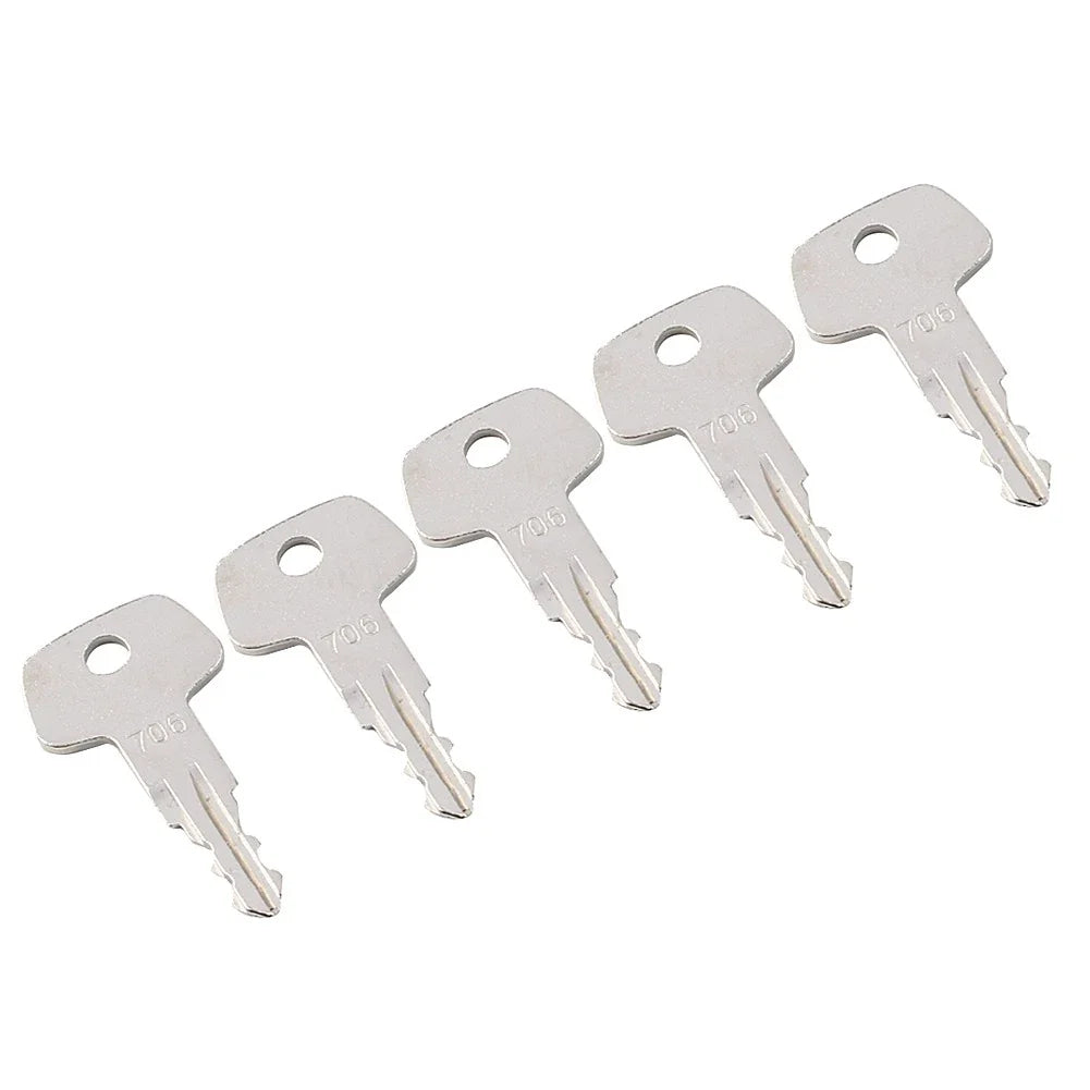 5PCS Key 706 for Fuel Cap on Liebherr Heavy Equipment Model J2