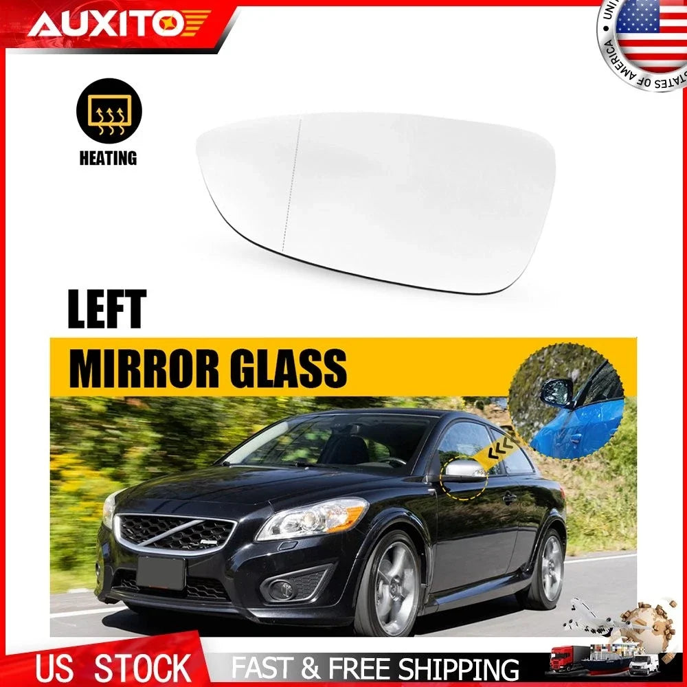Side View Mirror Glass LH Heated for VW Passat CC Eos 2009-2017
