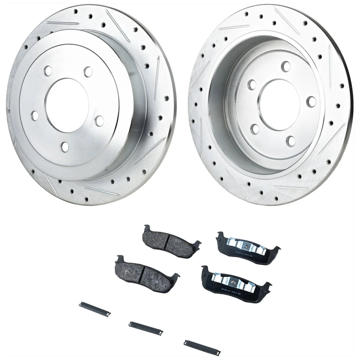 Disc Brake & Pad Kit for Ford F-150 (2000–2003) Drilled & Slotted
