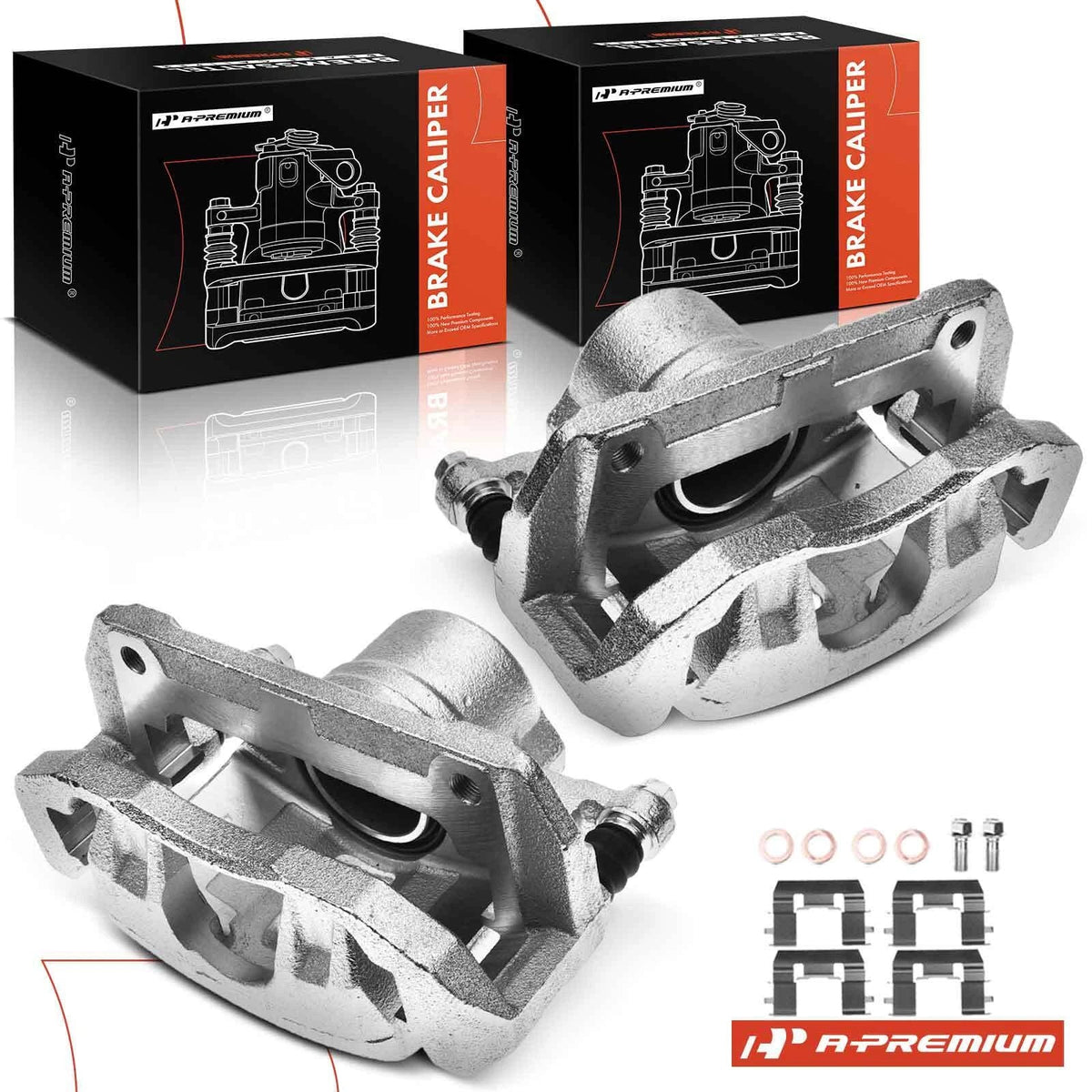 Pair Front Brake Calipers for Honda Accord (2003–2012) Acura TSX (2004–2014)