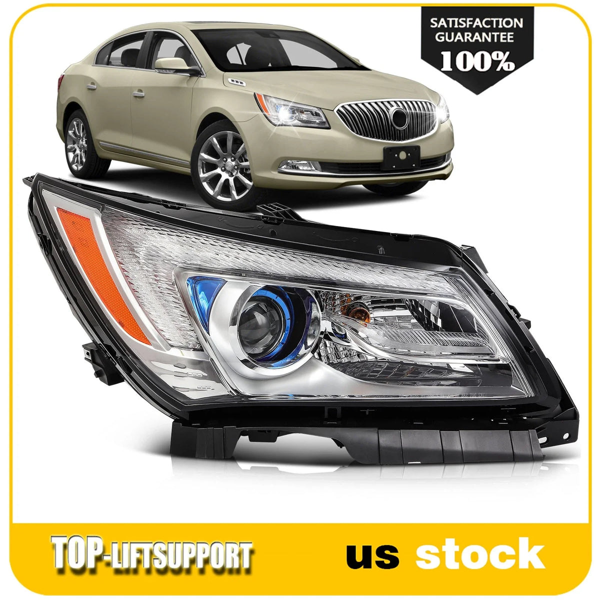 Right Side Headlight Assembly for Buick LaCrosse (2014–2016)