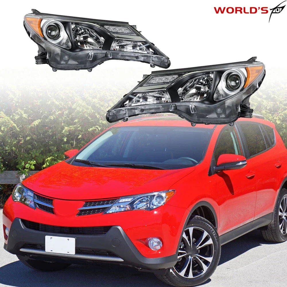 Headlight Set for Toyota RAV4 (2013–2015) Halogen Replacement