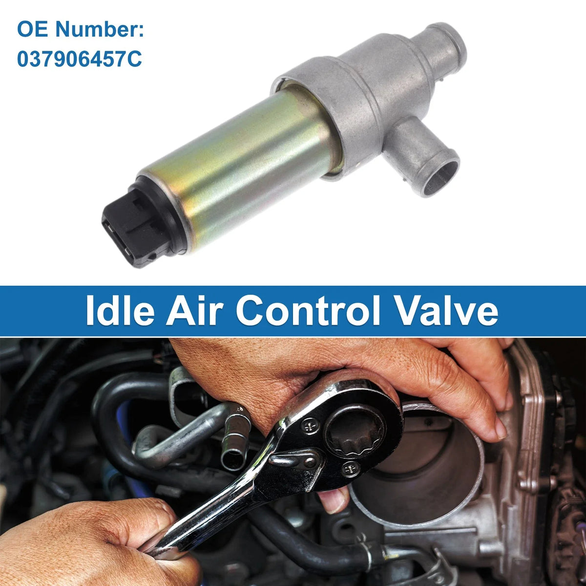 Idle Air Control Valve for Volkswagen Golf (1990–1992) No. 037906457C