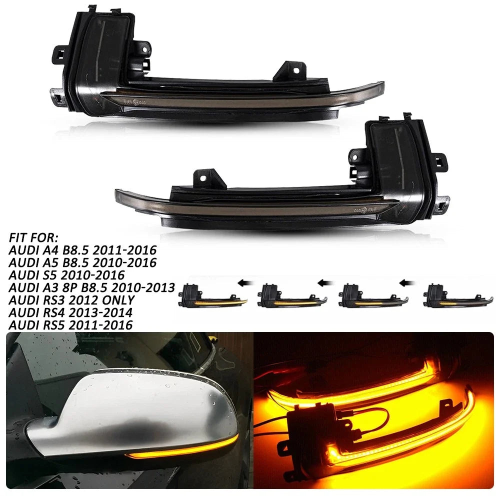 2pcs Sequential LED Turn Signal Light for Audi A4 A5 S5 A3 (B8.5)