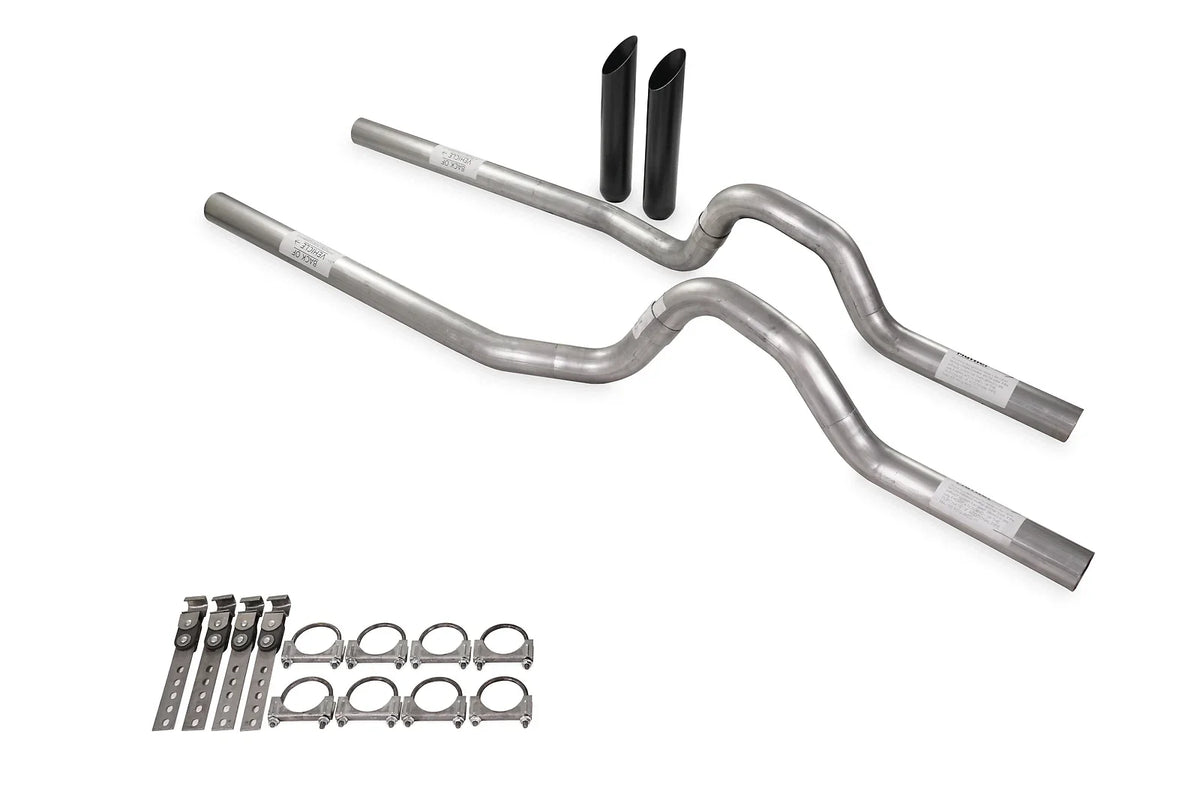 Dual Exhaust Kit 2.5" for GM C/K 10 (1981–1987) Rear Exit BW Tips