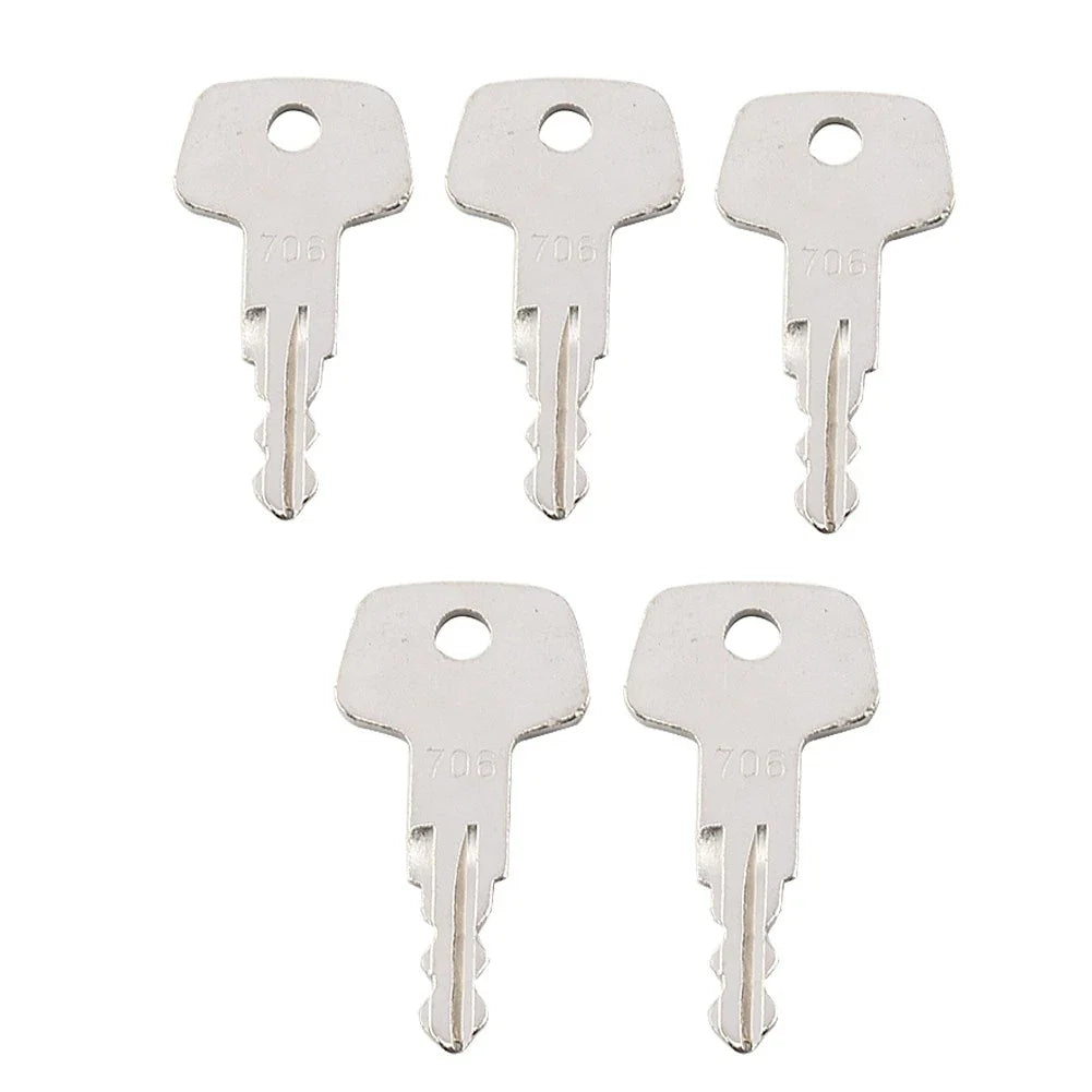 5PCS Key 706 for Fuel Cap on Liebherr Heavy Equipment Model J2
