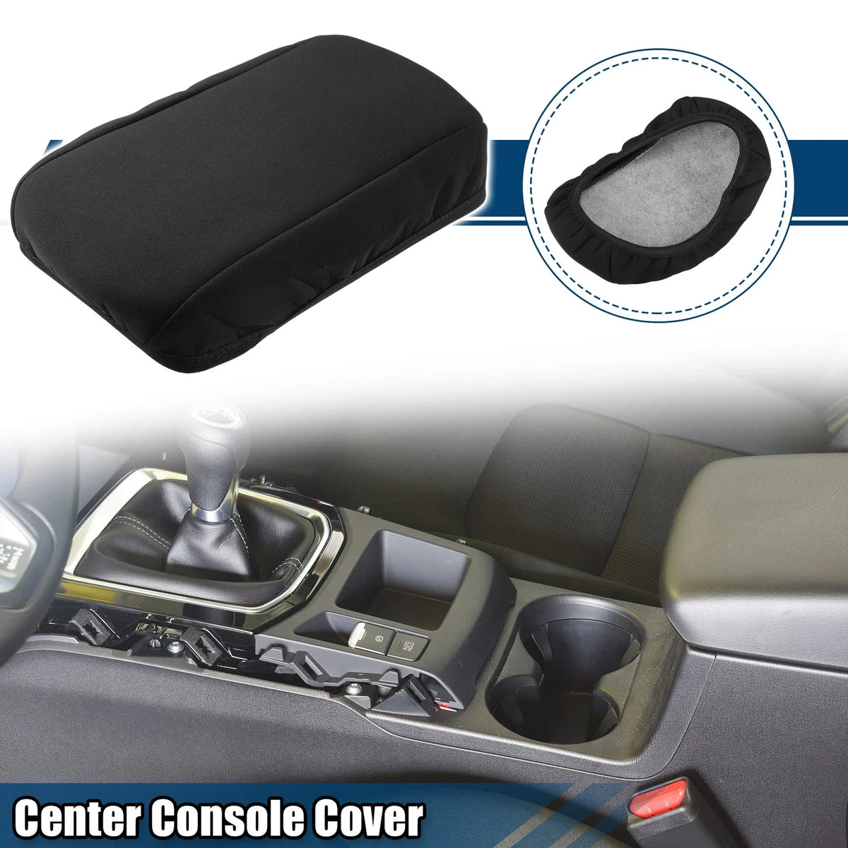 Center Console Armrest Cover for Buick Verano (2015–2016) Neoprene Black