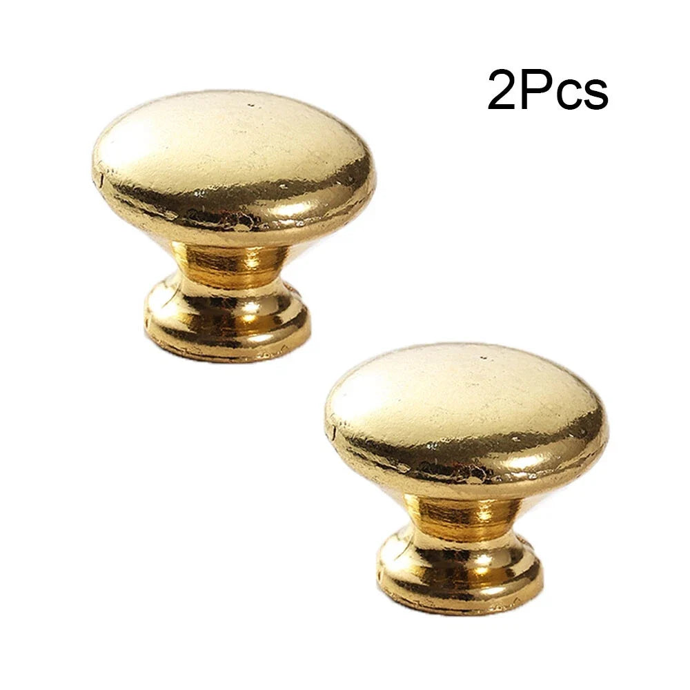 2Pcs Antique Mini Round Cabinet Drawer Pull Knob Handle for