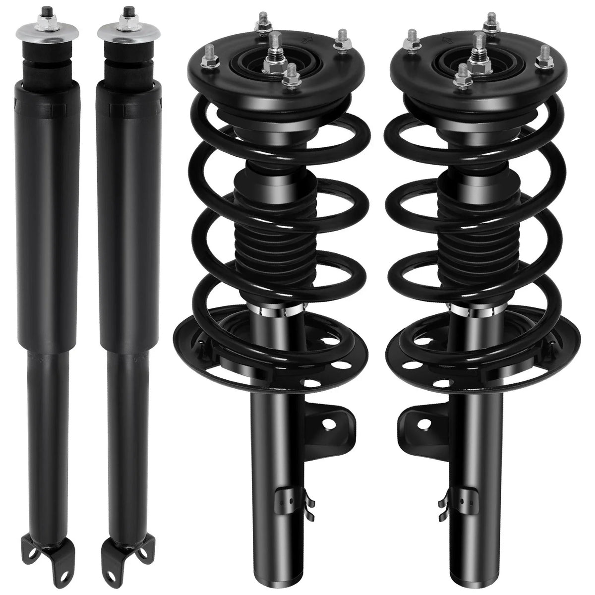 2 Complete Struts Springs & Mounts + 2 Rear Shocks for Ford Taurus (2010–2011)