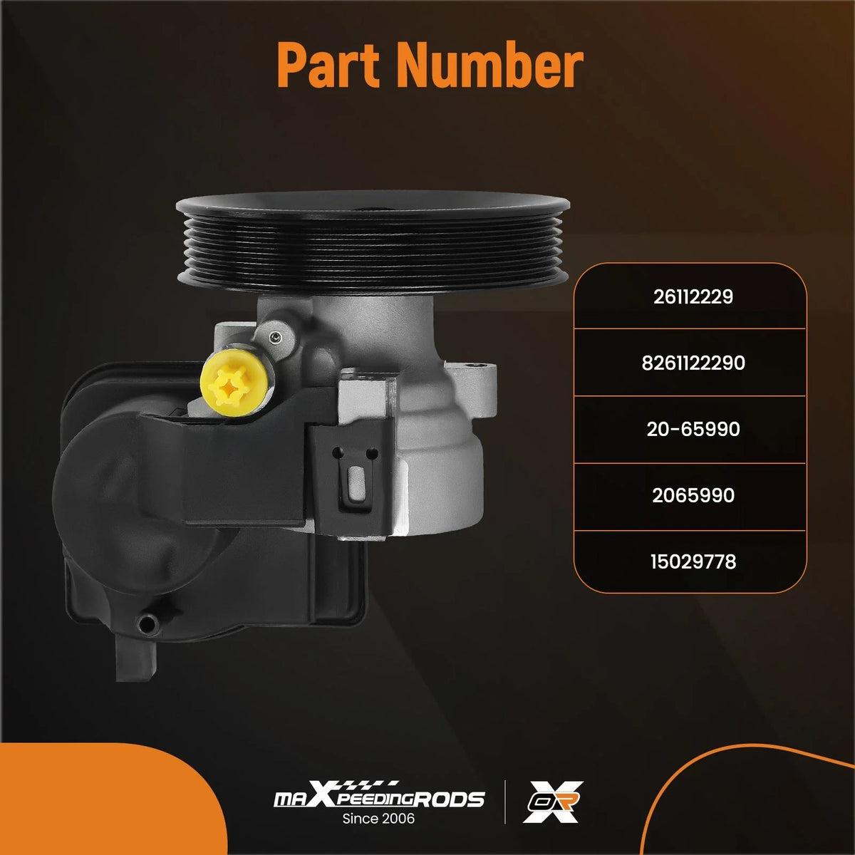Power Steering Pump for GMC Envoy & Buick Rainier 2004-2009 with Pulley