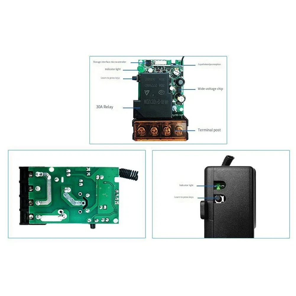 433MHz Wireless Remote Control Switch for Electric Gate Motor (AC 220V)
