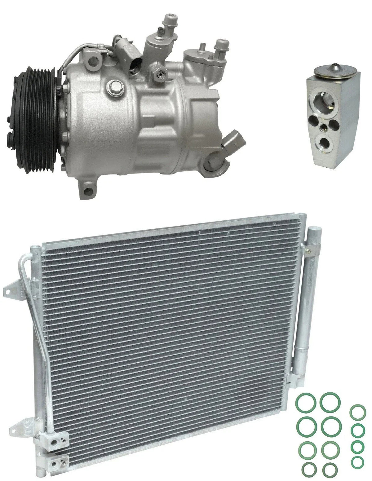 AC Compressor Kit W Condenser Replacement for Volkswagen Passat (2016–2016)
