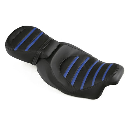 Rider Passenger Seat Black Blue for Harley Touring Street Glide 2009–2023