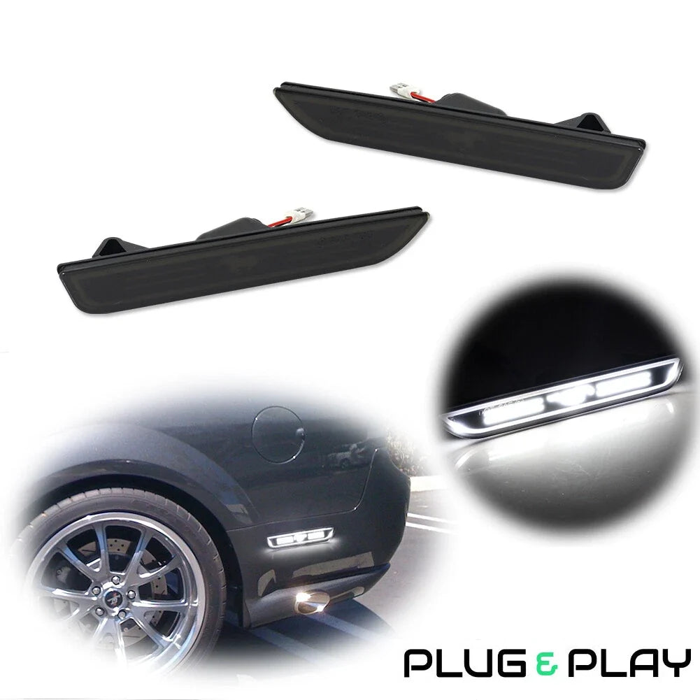 Rear Side Marker Lights for Ford Mustang (2010–2014) - Brilliant White