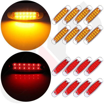 LED Side Marker Lamp Set of 16 for Freightliner Truck Trailer (Year Range)