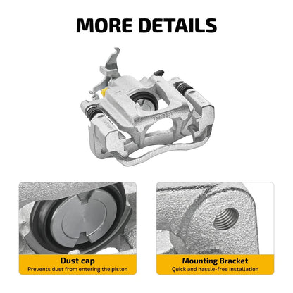 Pair Rear Disc Brake Calipers with Bracket for Dodge Journey (2009–2012)