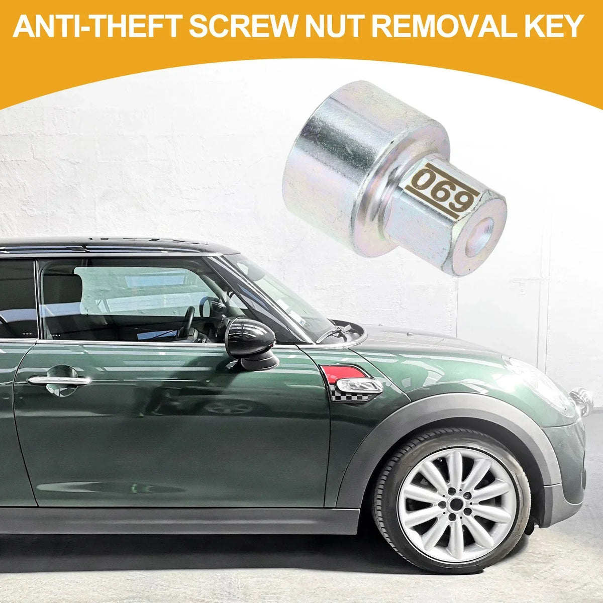 Wheel Lock Lug Nut Key Socket Tool for BMW MINI COOPER