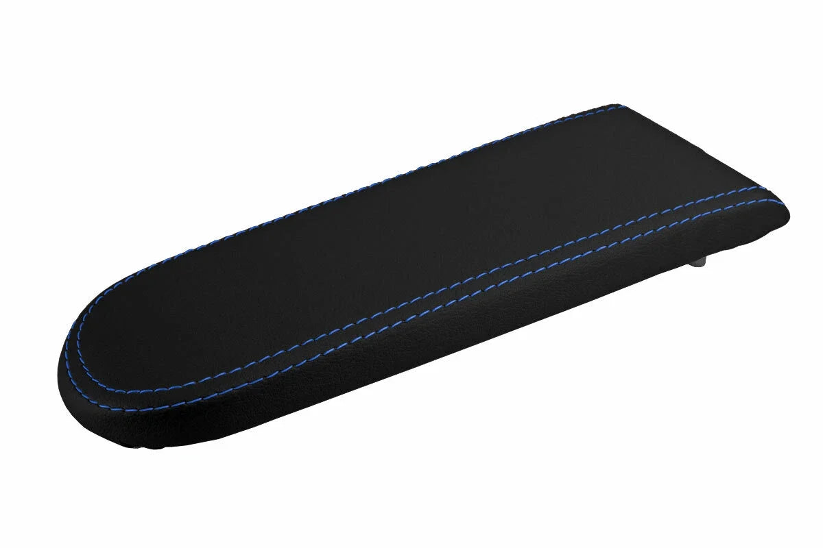 Leather Console Lid Cover for VW Jetta Golf MK4 (1999–2004) Blue Stitch