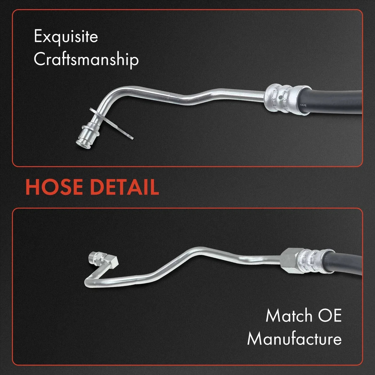 2X Pressure & Return Power Steering Line Hoses for 2004-2008 Ford F-150
