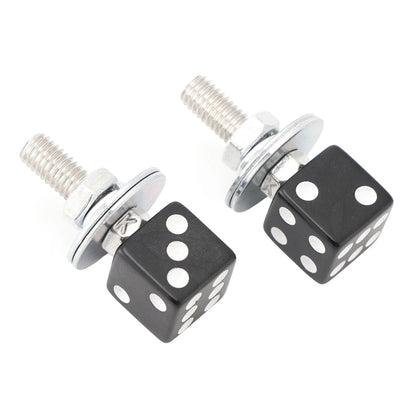 Motorcycle License Plate Screws - 2X Black Plastic Bolts